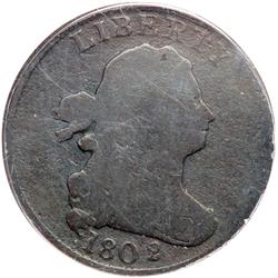 1802/0 Bust 1/2C. Reverse of 1802 PCGS G6