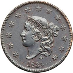 1834 N-5 R5 Large 8 & Stars, Medium Letters Reverse