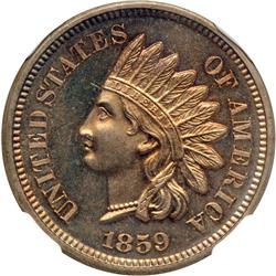 1859 Indian Cent NGC PF66