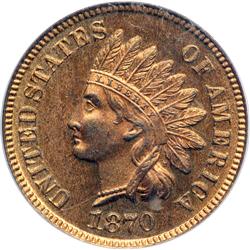 1870 Indian Head 1C PCGS PF65 RB