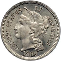1889 Nickel 3C PCGS Proof 64