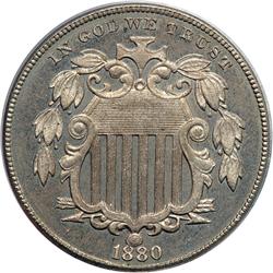 1880 Shield 5C PCGS Proof 64