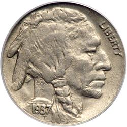 1937-D Buffalo 5C. 3 Legs PCGS AU53