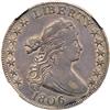 Image 1 : 1806 Bust 50C. Knobbed 6, Lg Stars NGC AU50