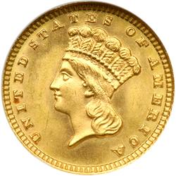 1883 $1 Gold Indian NGC MS65