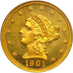 1901 $2.50 Liberty PCGS MS66