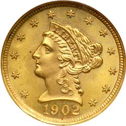 1902 $2.50 Liberty NGC MS66