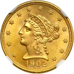1902 $2.50 Liberty NGC MS66