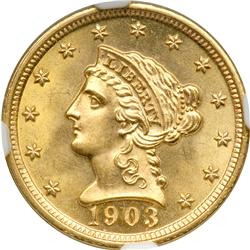 1903 $2.50 Liberty NGC MS66