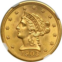 1903 $2.50 Liberty NGC MS66