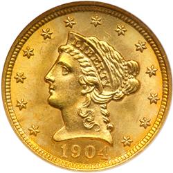 1904 $2.50 Liberty NGC MS66