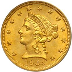 1904 $2.50 Liberty PCGS MS66