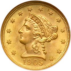 1905 $2.50 Liberty NGC MS66