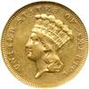 Image 1 : 1866 $3 Gold NGC AU53