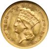 Image 1 : 1878 $3 Gold NGC MS64