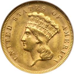 1878 $3 Gold NGC MS63