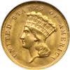 Image 1 : 1878 $3 Gold NGC MS63
