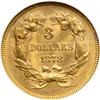 Image 2 : 1878 $3 Gold NGC MS63
