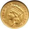 Image 1 : 1878 $3 Gold NGC MS62