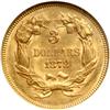 Image 2 : 1878 $3 Gold NGC MS62