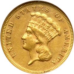 1878 $3 Gold NGC MS61