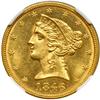 Image 1 : 1846 $5 Liberty. Lg Date NGC MS64