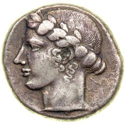 Sicily, Leontinoi, c. 455-430 BC. AR Tetradrachm (17.23
