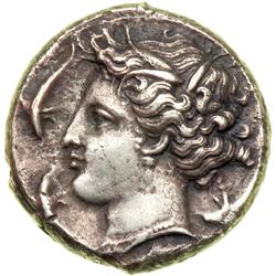 Sicily, Siculo-Punic Coinage. AR Tetradrachm (16.36 g),