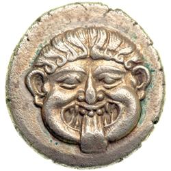 Macedon, Neapolis, 411-348 BC. AR Hemidrachm (1.85 g)