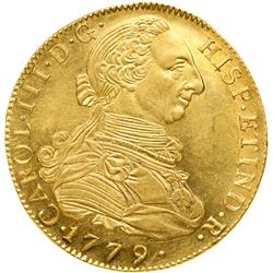 0943- Bolivia. 8 Escudos , 1779 PTS-PR (Potosi)