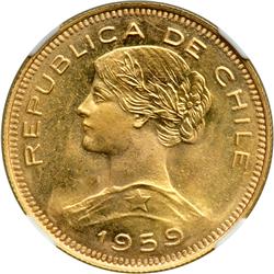 Chile. 100 Pesos, 1959
