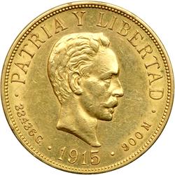 Cuba. 20 Pesos, 1915