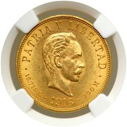 Cuba. 10 Pesos, 1916