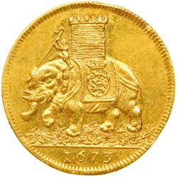 0533- Denmark. Gold 2 Ducats, 1673