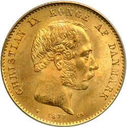Denmark. 20 Kroner, 1877-CS