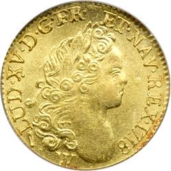 France. 1 Louis d'or, 1718-W (Lille)