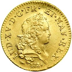 France. 1 Louis D'or, 1724-W (Lille)