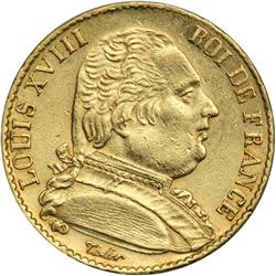 France. 20 Francs, 1814-A
