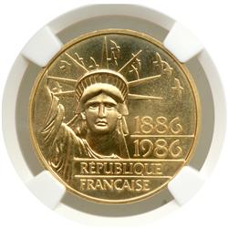 France. 100 Francs, 1986