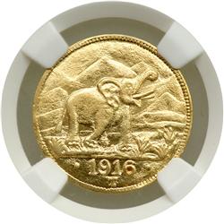 German East Africa. 15 Rupees, 1916-T