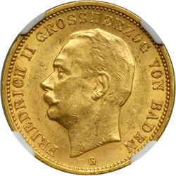 German States - Baden. 20 Marks, 1912-G