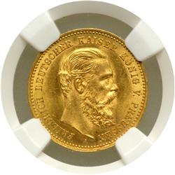 German States - Prussia. 10 Marks, 1888-A