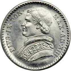 Italian States - Papal/Roman States. Platinum 2 1/2 Scu
