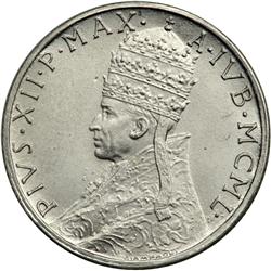 Italian States - Papal/Roman States. Platinum 100 Lire,