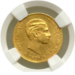 Spain. 10 Pesetas, 1878 (78) EM M