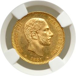 Spain. 25 Pesetas, 1881(81) MSM