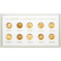 Sweden. 10 Kronor Set: