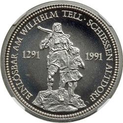 Switzerland. Platinum 1 Unze, 1987