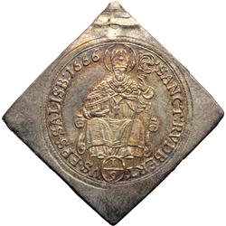 Austria - Salzburg. Klippe 1/9 Taler, 1666