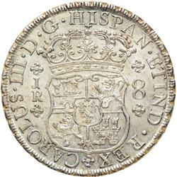 0941- Bolivia. 8 Reales, 1768 PTS-JR (Potosi)